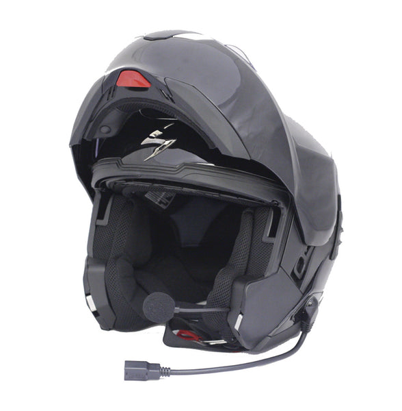 installing center communication device into a scorpion x 900 helmet Scorpion EXO 900 Modular Transformer Helmets (Integrated Communication Kit Optional)